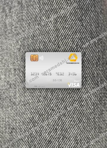 Germany Commerz Bank visa debit card photolook front